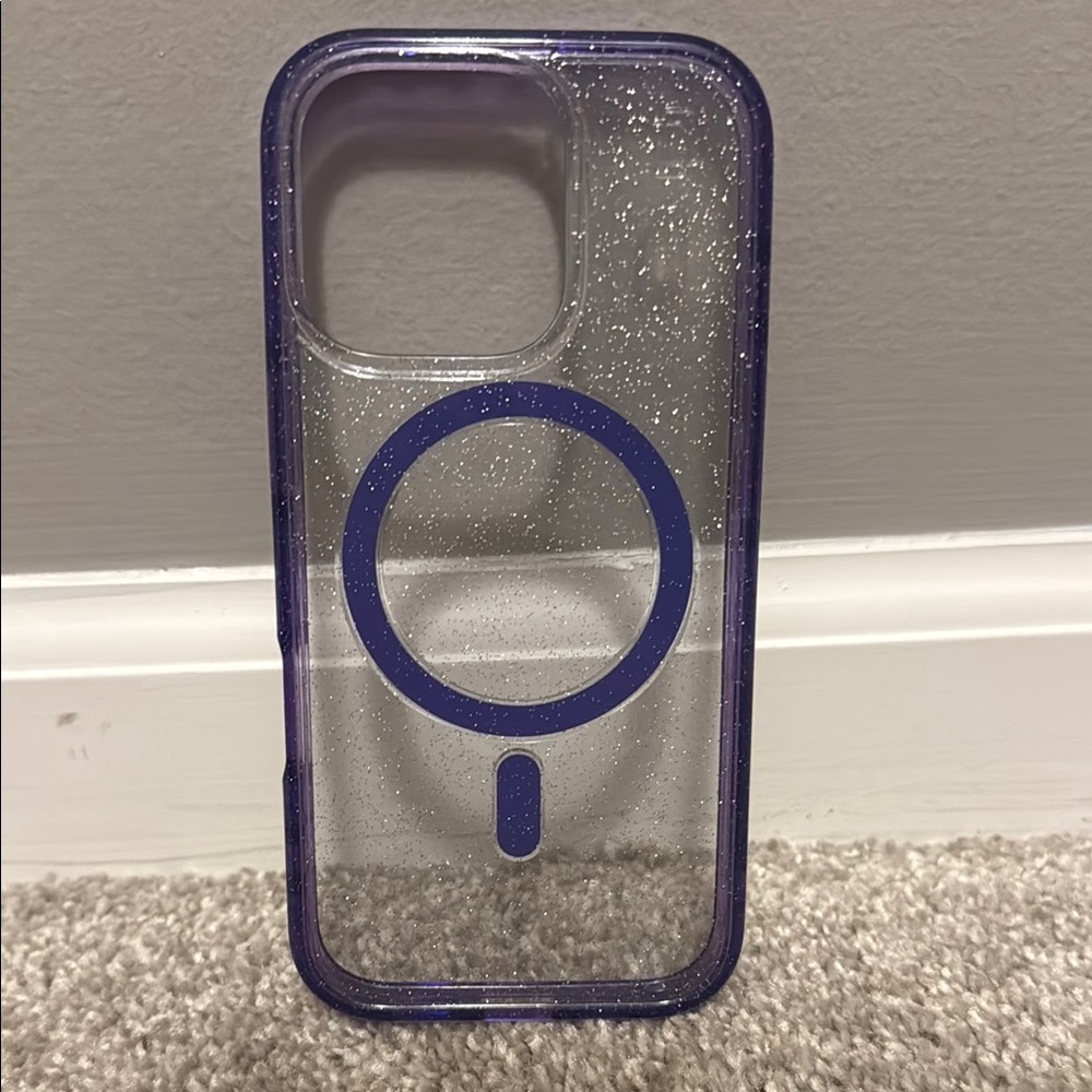 Iphone 16 Pro Purple Glitter Phone Case with Magsafe